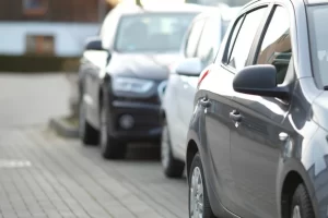 car parking lot with redsquare traffic 